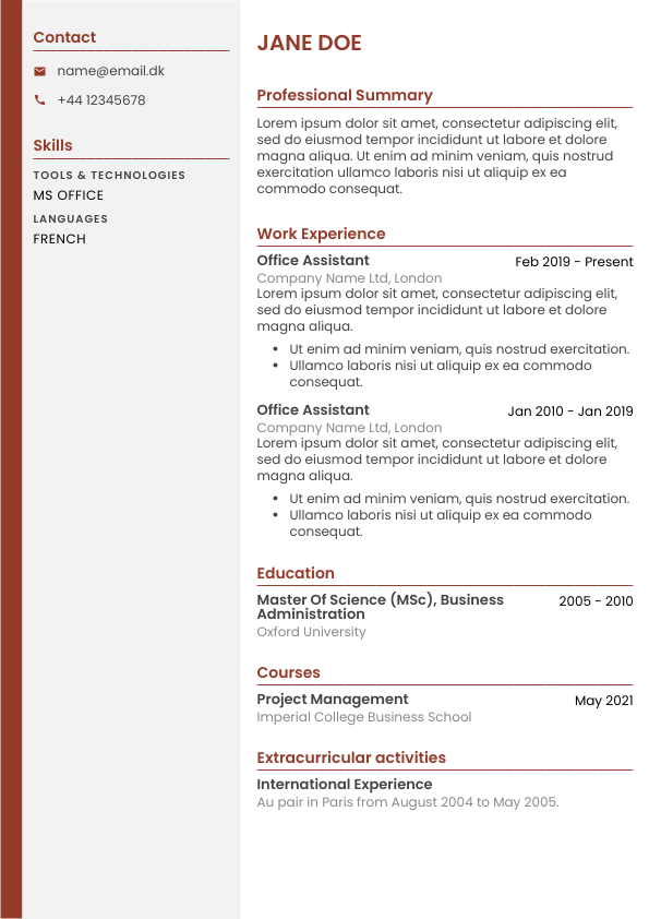 CV Template 5
